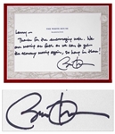 Barack Obama Autograph Note Signed as President, on White House Letterhead -- ...We are moving as fast as we can to get the economy moving again, so hang in there!...